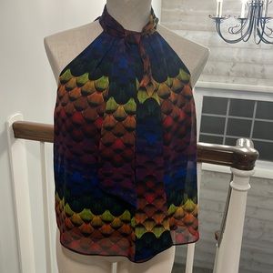 Alice + Olivia Leia halter blouse NWOT